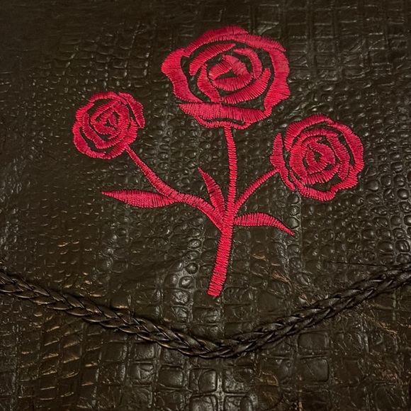 Genuine Buffalo leather Jacket with Rose - Picture 4 of 8